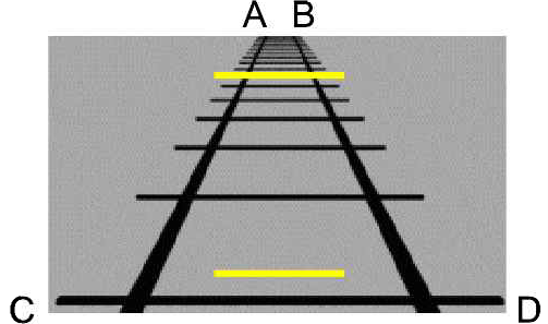 The Ponzo illusion I - Visual Illusion